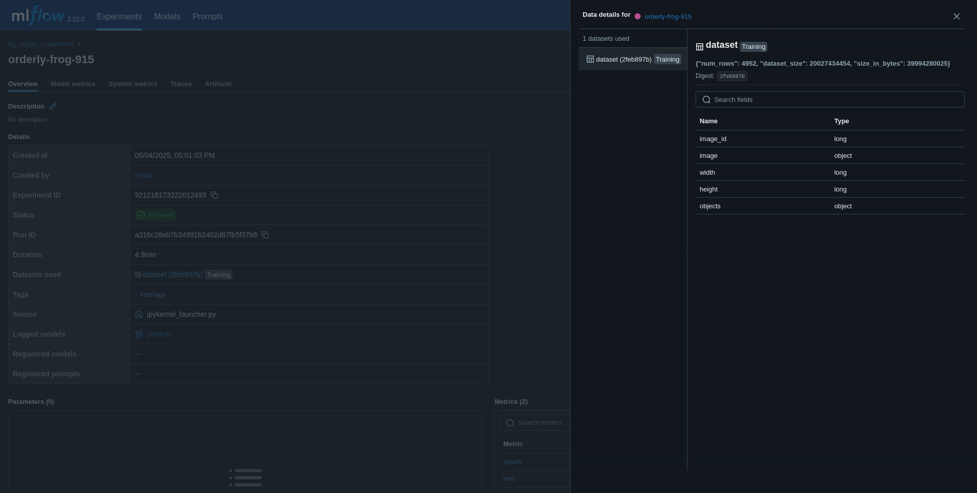 Dataset huggingface training example